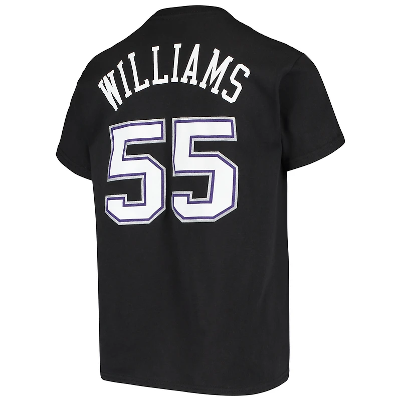 Youth Jason Williams Black Sacramento Kings Hardwood Classics Name & Number T-Shirt