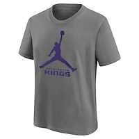 T-shirt Jordan Brand Steel Sacramento Kings essentiel avec logo Jumpman pour jeune