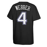 Youth Mitchell & Ness Chris Webber Black Sacramento Kings Hardwood Classics Name Number T-Shirt