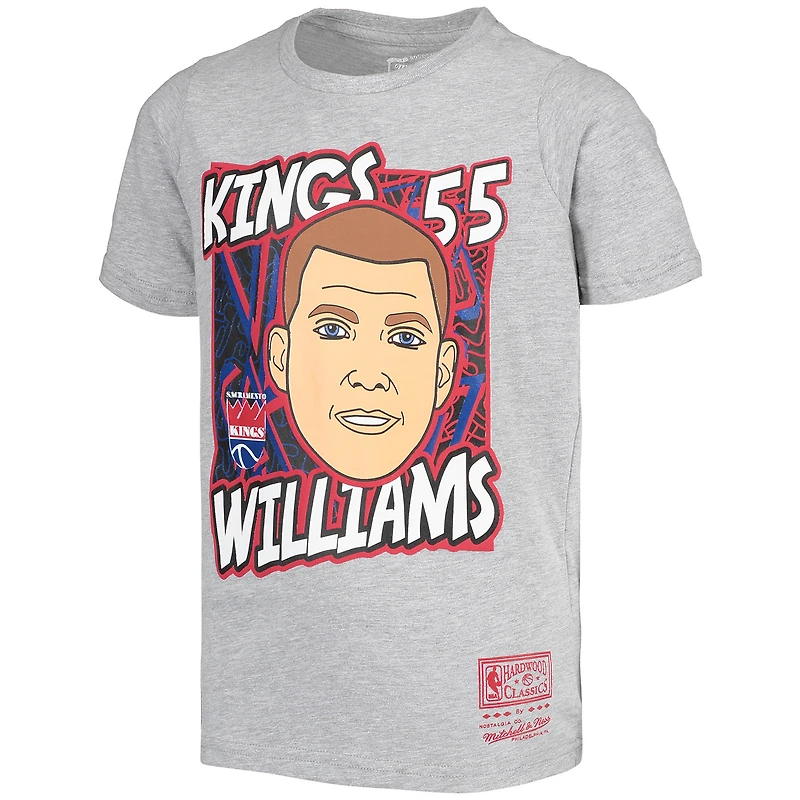 Mitchell & Ness Jason Williams Gris Sacramento Kings Hardwood Classics King of the Court Player T-shirt