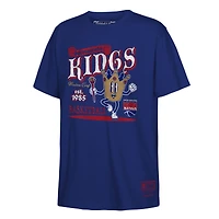 T-shirt rétro Mitchell & Ness Royal Sacramento Kings pour jeunes avec inscription « Mascara »