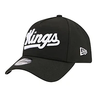 Youth New Era  Black Sacramento Kings 9FORTY A-Frame Adjustable Hat