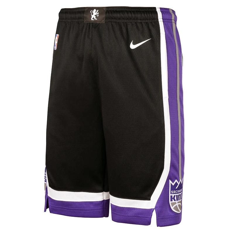 Short Nike noir Sacramento Kings Swingman Performance pour jeune – Icon Edition