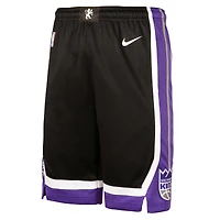 Short Nike noir Sacramento Kings Swingman Performance pour jeune – Icon Edition