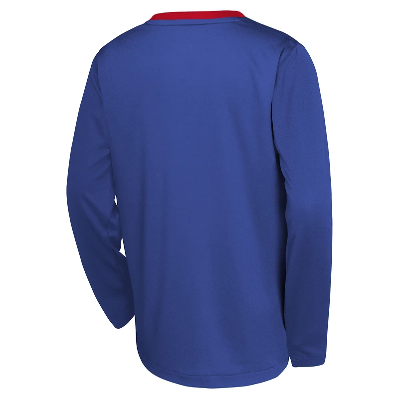 T-shirt de tir à manches longues Nike bleu Sacramento Kings 2024/25 City Edition pour jeunes
