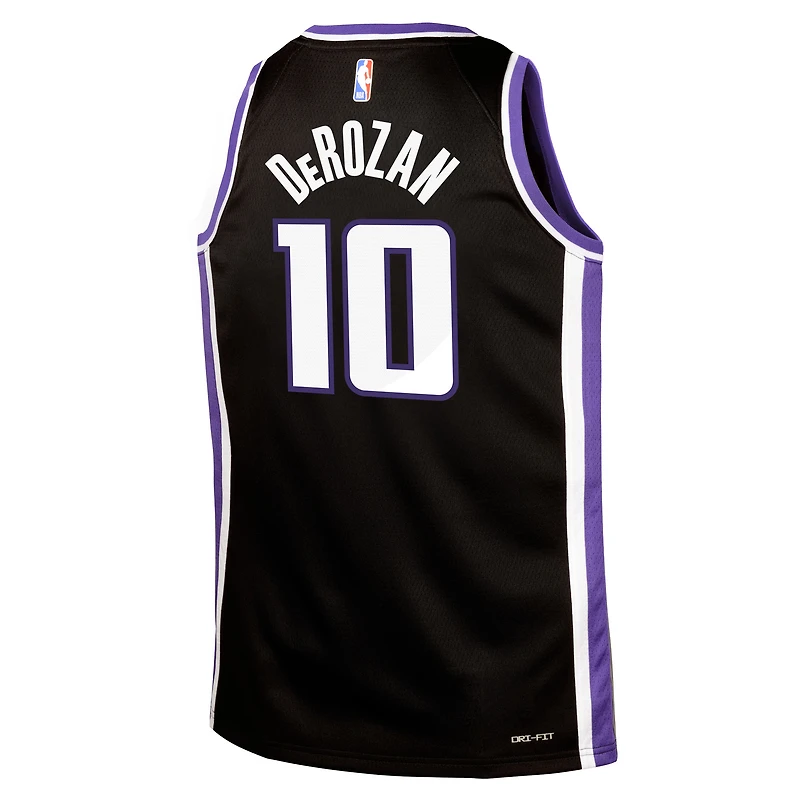 Maillot Nike Swingman DeMar DeRozan noir pour jeune des Sacramento Kings - Édition Icon