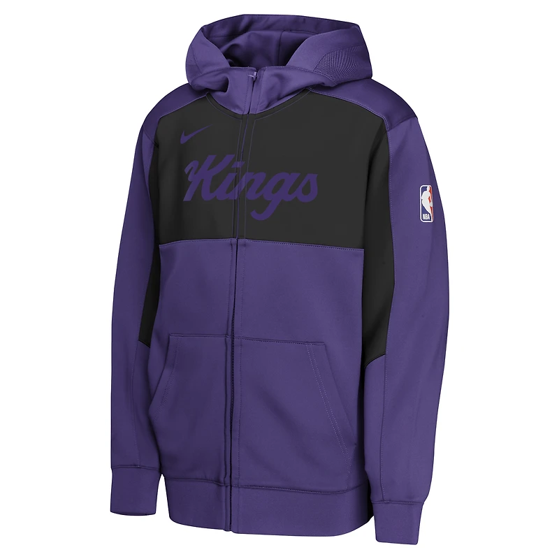 Youth Nike Purple/Black Sacramento Kings Authentic On-Court Showtime Performance Full-Zip Hoodie