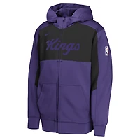 Youth Nike Purple/Black Sacramento Kings Authentic On-Court Showtime Performance Full-Zip Hoodie