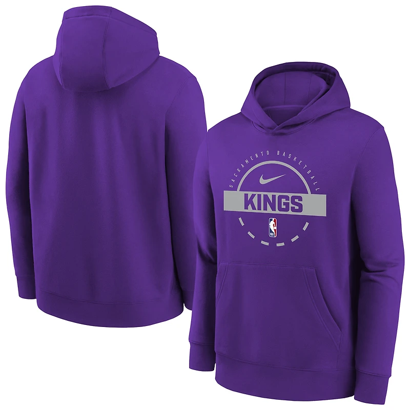 Sweat à capuche d'entraînement Nike violet Sacramento Kings 2025/26 Club Fleece pour jeune