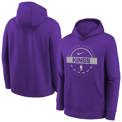 Sweat à capuche d'entraînement Nike violet Sacramento Kings 2025/26 Club Fleece pour jeune