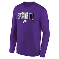 Youth Nike Purple Sacramento Kings Hardwood Classics Long Sleeve T-Shirt