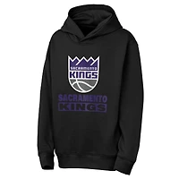 Youth Outerstuff Black Sacramento Kings Back To The Basics Hoodie