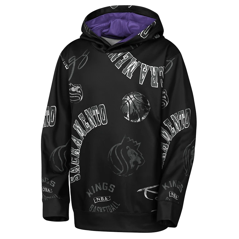 Youth Outerstuff Black Sacramento Kings Moving Violation Hoodie