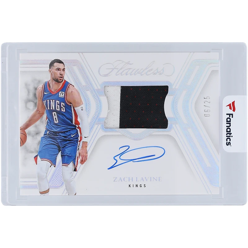 Carte autographiée de Zach LaVine (Sacramento Kings) 2024-25 Panini Flawless Signature Prime Materials #SPM-ZLB #6/25