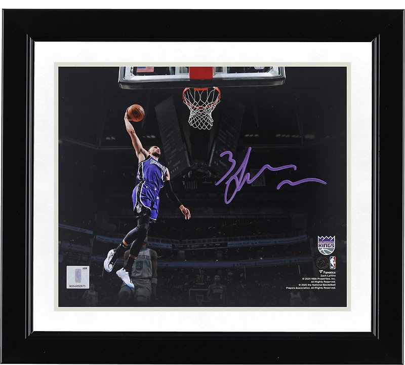 Photographie autographiée de Zach LaVine, Sacramento Kings, 8" x 10"
