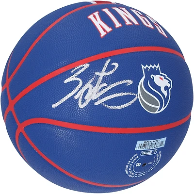 Ballon de basket-ball de collection Wilson 2024-25 City Edition dédicacé par Zach LaVine des Sacramento Kings