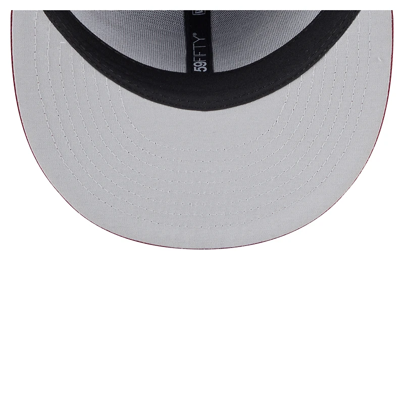Casquette ajustée 59FIFTY Sacramento River Cats noire/rouge pour homme de la collection authentique New Era