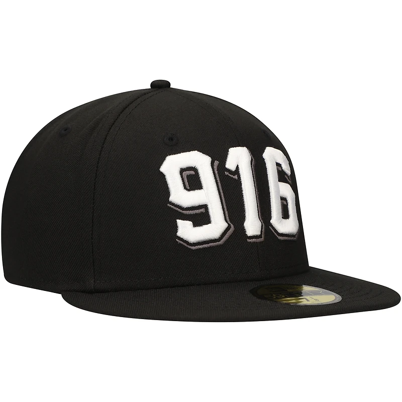Casquette ajustée 59FIFTY New Era pour hommes des Sacramento River Cats Authentic Collection noires