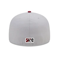 Casquette ajustée 59FIFTY Marvel x Minor League des Sacramento River Cats New Era pour homme, gris/rouge