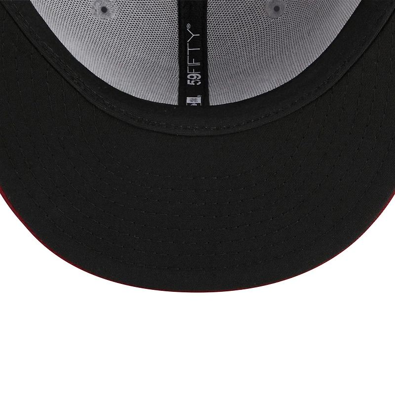 Casquette ajustée 59FIFTY Marvel x Minor League des Sacramento River Cats New Era pour homme, gris/rouge