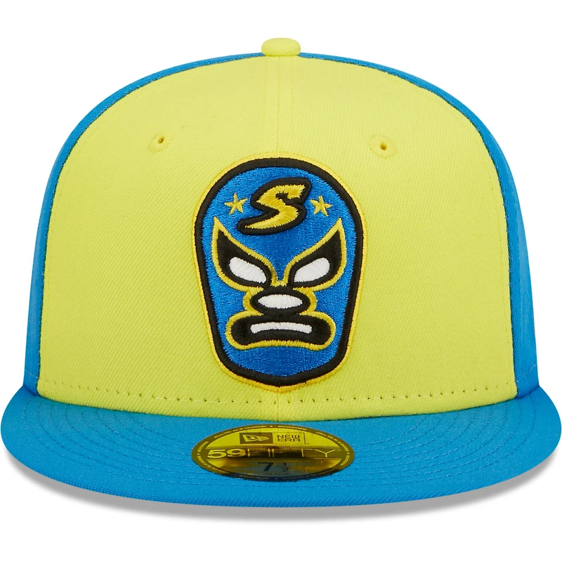 Casquette ajustée 59FIFTY New Era pour hommes, jaune/bleu, Sacramento Dorados Copa De La Diversion