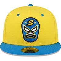 Men's New Era Yellow Sacramento River Cats Copa De La Diversion 59FIFTY Fitted Hat