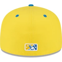 Men's New Era Yellow Sacramento River Cats Copa De La Diversion 59FIFTY Fitted Hat