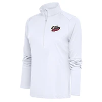Women's Antigua  White Sacramento River Cats Tribute Half-Zip Pullover Top