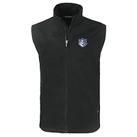 Gilet zippé entièrement recyclé Saint Louis Billikens Charter Eco pour homme, noir, Cutter & Buck
