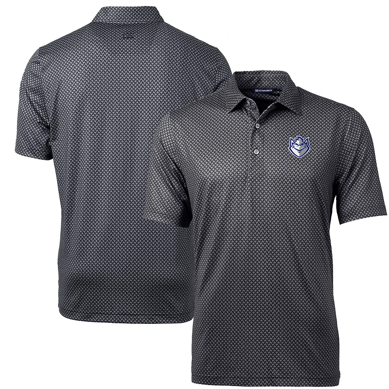 Polo noir à imprimé bannière Saint Louis Billikens Pike pour homme Cutter & Buck
