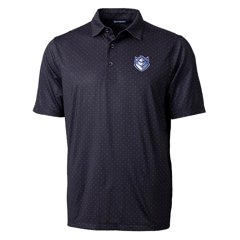 Polo extensible Saint Louis Billikens Pike à imprimé double point pour homme, noir, Cutter & Buck