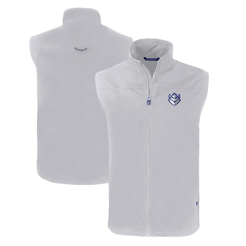 Gilet zippé entièrement recyclé Saint Louis Billikens Charter Eco pour homme, gris Cutter & Buck