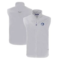 Gilet zippé entièrement recyclé Saint Louis Billikens Charter Eco pour homme, gris Cutter & Buck