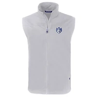 Gilet zippé entièrement recyclé Saint Louis Billikens Charter Eco pour homme, gris Cutter & Buck