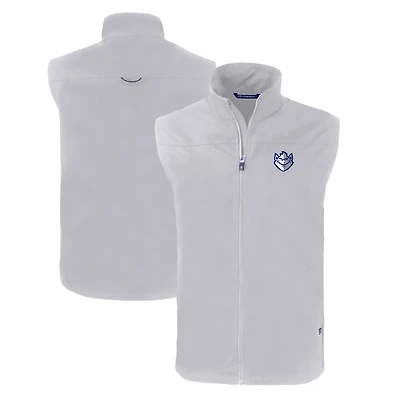 Gilet zippé entièrement recyclé Saint Louis Billikens Charter Eco pour homme, gris Cutter & Buck
