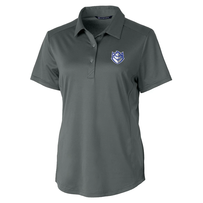 Polo extensible texturé Saint Louis Billikens Prospect pour femme, gris Cutter & Buck