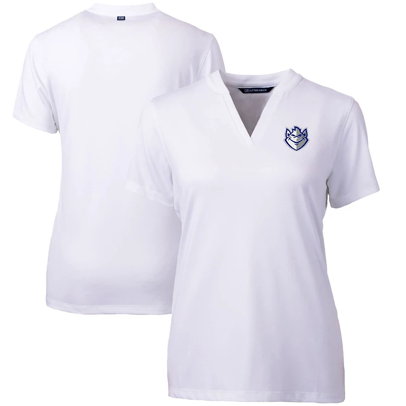 Women's Cutter & Buck White Saint Louis Billikens Forge Blade V-Neck Top