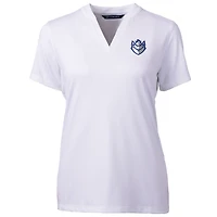 Women's Cutter & Buck White Saint Louis Billikens Forge Blade V-Neck Top