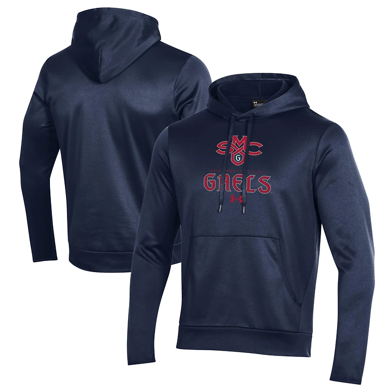 Men's Under Armour Navy Saint Mary's Gaels Logo Fleece Pullover Hoodie
