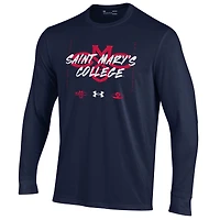 T-shirt à manches longues Under Armour Saint Mary's Gaels 2023 On Court Bench Unity bleu marine pour jeune