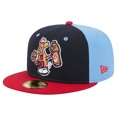 Men's New Era  Navy Salem Red Sox Theme Nights 59FIFTY Fitted Hat