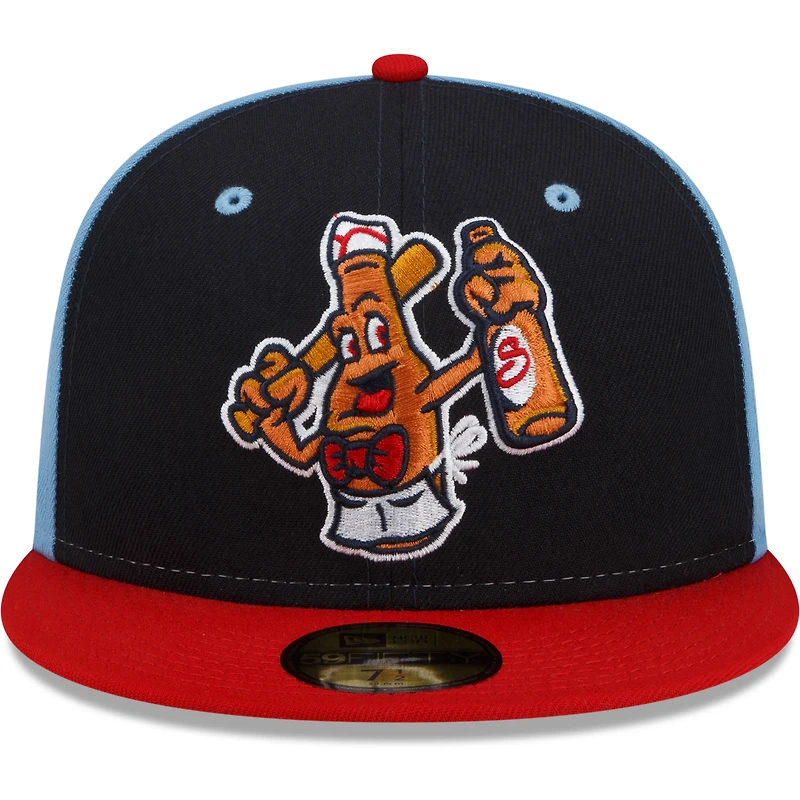 Men's New Era Navy/Red Salem Red Sox Theme Night 59FIFTY Fitted Hat