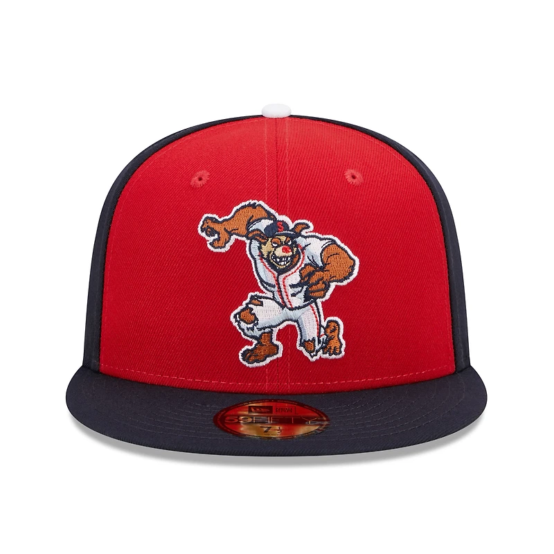 Casquette ajustée New Era rouge/bleu marine Salem Red Sox Marvel x Minor League 59FIFTY pour homme