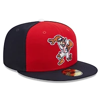 Casquette ajustée New Era rouge/bleu marine Salem Red Sox Marvel x Minor League 59FIFTY pour homme