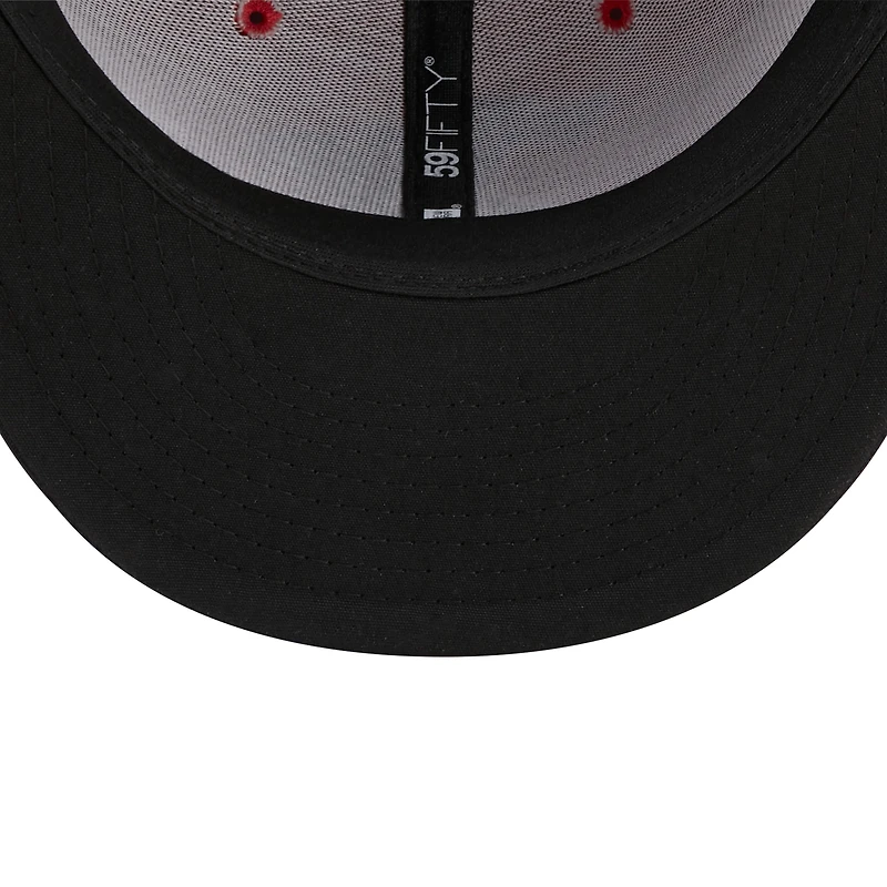 Casquette ajustée New Era rouge/bleu marine Salem Red Sox Marvel x Minor League 59FIFTY pour homme