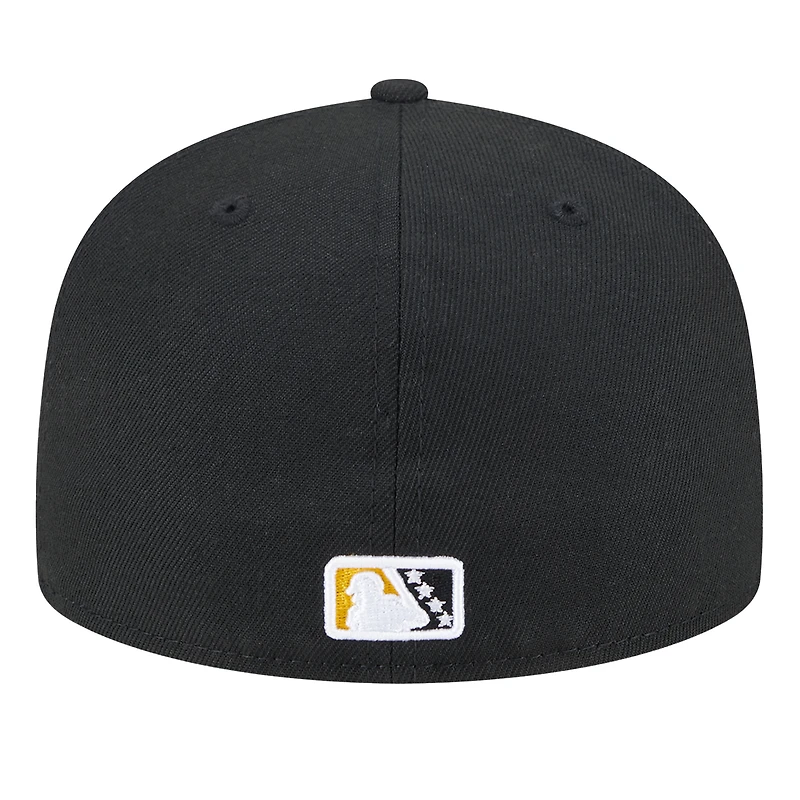 Casquette ajustée 59FIFTY Salt Lake Bees noire/blanche pour homme de la collection authentique New Era