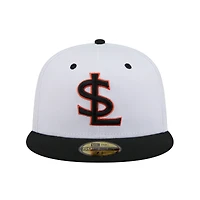 Casquette ajustée 59FIFTY blanche New Era pour homme, thème Salt Lake Bees