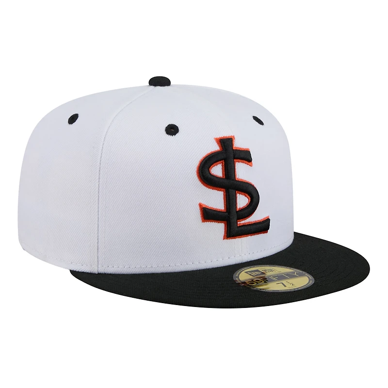 Casquette ajustée 59FIFTY blanche New Era pour homme, thème Salt Lake Bees