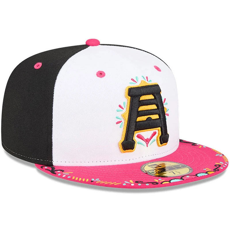 Casquette ajustée New Era 59FIFTY blanche et rose Salt Lake Bees 2026 Copa De La Diversion pour homme