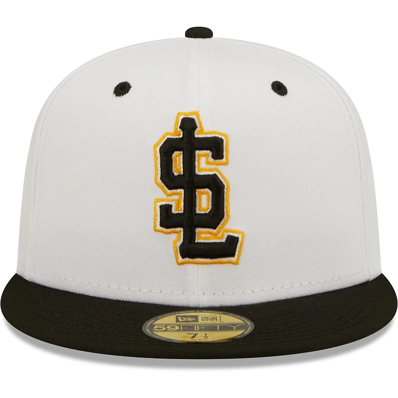 Casquette ajustée New Era Salt Lake Bees pour homme avec logo alternatif Authentic Collection 59FIFTY blanche
